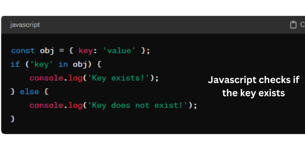 Javascript checks if the key exists
