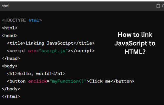 How to link JavaScript to HTML?
