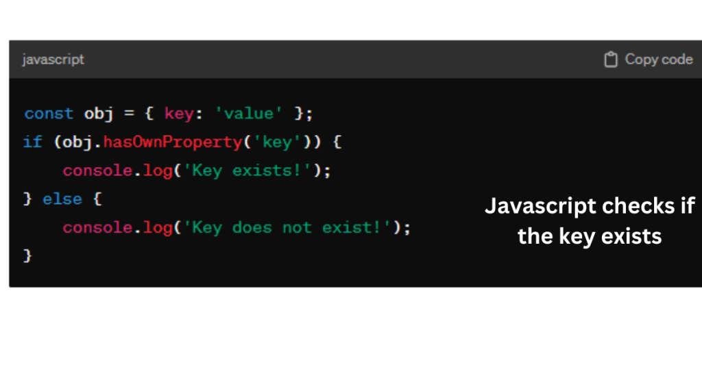 Javascript checks if the key exists
